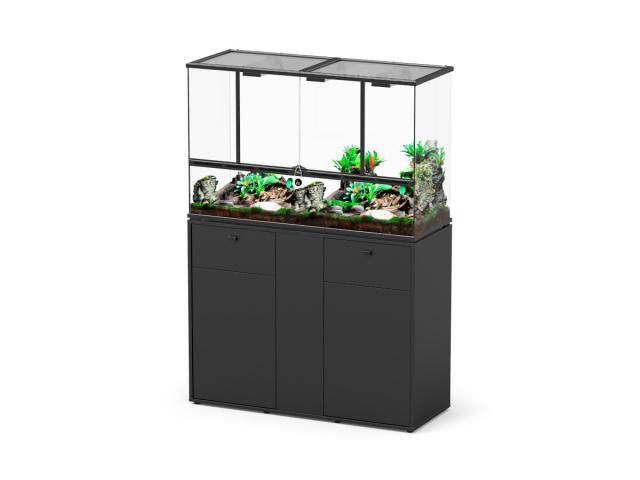 Terrarium 118  Noir avec meuble (livraison offerte)  